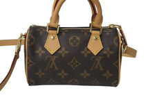 Load image into Gallery viewer, 極美品 LOUIS VUITTON ルイヴィトン ナノスピーディ 2WAYショルダーバッグ M81085 モノグラムキャンバス ブラウン 中古 4c072775