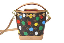 Load image into Gallery viewer, 極美品 LOUIS VUITTON ルイヴィトン 草間彌生コラボ ショルダーバッグ モノグラム ナノノエ M81863 ブラウン 中古 4c072776