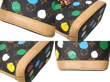 Load image into Gallery viewer, 極美品 LOUIS VUITTON ルイヴィトン 草間彌生コラボ ショルダーバッグ モノグラム ナノノエ M81863 ブラウン 中古 4c072776