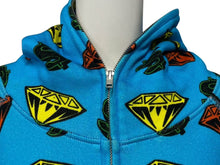 Load image into Gallery viewer, 極美品 BILLIONAIRE BOYS CLUB ビリオネアボーイズクラブ DIAMOND&amp;DOLLAR フルジップパーカー ブルー XL 中古 4c072780
