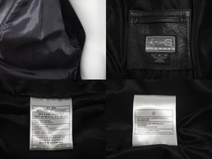 JORDAN ジョーダン TWO 3 VINTAGE LEATHER JACKET ツースリー ビンテージ レザージャケット ブラック サイズ L 美品 中古 4c072781