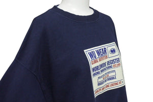 WU WEAR ウーウェア Cotton long sleeve コットンロングスリーブ サイズ XL Wu Tang Clan ネイビー 90s 美品 中古 4c072783