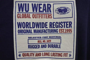 WU WEAR ウーウェア Cotton long sleeve コットンロングスリーブ サイズ XL Wu Tang Clan ネイビー 90s 美品 中古 4c072783