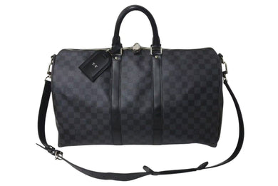 LOUISVUITTON ルイヴィトン キーポルバンドリエール 45 ボストンバッグ N41418 ダミエグラフィット PVC レザー 美品 中古 4c072791