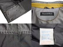 Load image into Gallery viewer, pellepelle ペレペレ レザージャケット サイズ46 刺繍デザイン シルバー ホワイト ヴィンテージ 良品 中古 4c072792