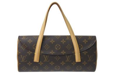極美品 LOUIS VUITTON ルイヴィトン ソナチネ ハンドバッグ M51902 モノグラム PVC レザー ブラウン 中古 4c072793