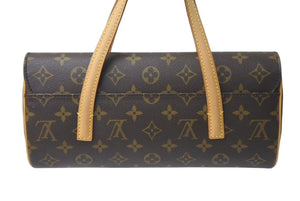極美品 LOUIS VUITTON ルイヴィトン ソナチネ ハンドバッグ M51902 モノグラム PVC レザー ブラウン 中古 4c072793