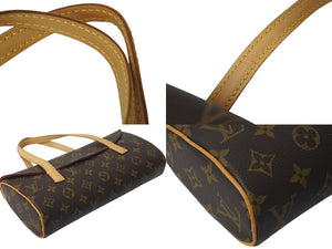 極美品 LOUIS VUITTON ルイヴィトン ソナチネ ハンドバッグ M51902 モノグラム PVC レザー ブラウン 中古 4c072793
