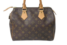 Load image into Gallery viewer, LOUIS VUITTON ルイヴィトン スピーディ25 ハンドバッグ M41109 モノグラム PVC レザー ゴールド金具 ブラウン 美品 中古 4c072796
