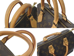 LOUIS VUITTON ルイヴィトン スピーディ25 ハンドバッグ M41109 モノグラム PVC レザー ゴールド金具 ブラウン 美品 中古 4c072796