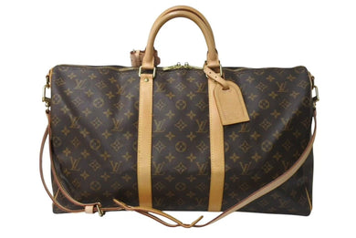 LOUIS VUITTON ルイヴィトン キーポル バンドリエール 50 ボストンバッグ PVC ヌメ革 M41416 美品 中古 4c072799