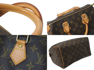 LOUIS VUITTON ルイヴィトン スピーディ25 ハンドバッグ M41109 モノグラム PVC レザー ゴールド金具 ブラウン 美品 中古 4c072800