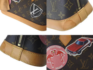 LOUIS VUITTON ルイヴィトン アルマBB ワールドツアーステッカー ハンドバッグ M43230 ショルダー 2WAY モノグラムキャンバス 美品 中古 4c072802