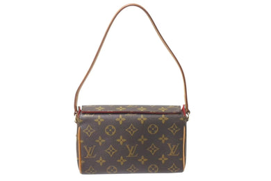 LOUIS VUITTON ルイヴィトン ハンドバッグ レシタル モノグラムキャンバス M51900 ゴールド金具 ブラウン 美品 中古 4c072803