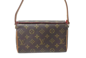 LOUIS VUITTON ルイヴィトン ハンドバッグ レシタル モノグラムキャンバス M51900 ゴールド金具 ブラウン 美品 中古 4c072803