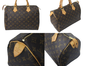 LOUIS VUITTON ルイヴィトン スピーディ30 ハンドバッグ M41526 モノグラムキャンバス ブラウン 美品 中古 4c072824
