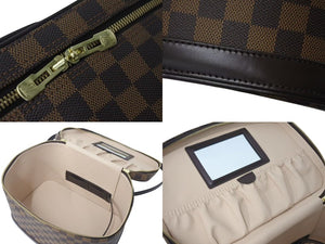 極美品 LOUIS VUITTON ルイヴィトン ショルダーバッグ イニシャル入り オーダーメイド メイクボックス ダミエキャンバス ブラウン 中古 4c072826