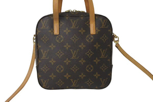 LOUIS VUITTON ルイ ヴィトン モノグラム スポンティーニ 2WAYハンドバッグ M47500 ブラウン 廃盤 美品 中古 4c072830
