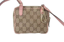 Load image into Gallery viewer, GUCCI グッチ ショルダーバッグ 120975 GGキャンバス ピンク レザー ブラウン ベージュ ゴールド金具 美品 中古 4c072832