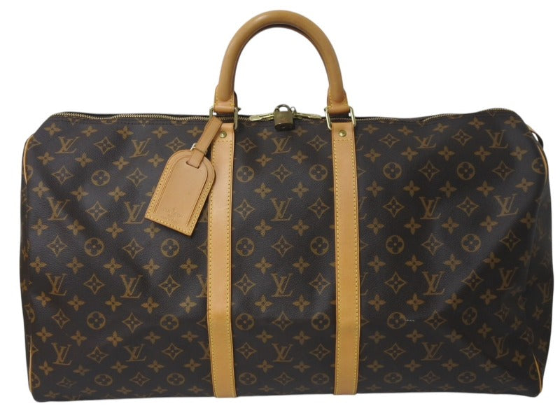 LOUIS VUITTON ルイヴィトン キーポル55 ボストンバッグ M41414 モノグラム ブラウン ゴールド金具 美品 中古 4c072833