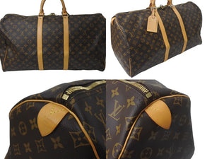 LOUIS VUITTON ルイヴィトン キーポル55 ボストンバッグ M41414 モノグラム ブラウン ゴールド金具 美品 中古 4c072833