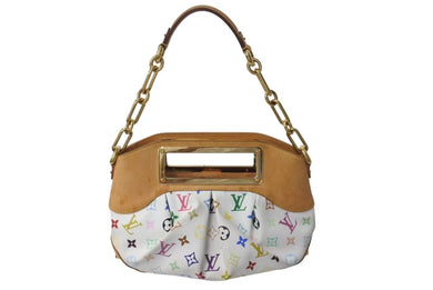 LOUIS VUITTON ルイヴィトン ジュディPM ハンドバッグ M40257 2WAY モノグラム マルチカラー ホワイト 村上隆 美品 中古 4c072837