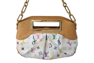 LOUIS VUITTON ルイヴィトン ジュディPM ハンドバッグ M40257 2WAY モノグラム マルチカラー ホワイト 村上隆 美品 中古 4c072837