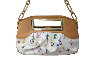 LOUIS VUITTON ルイヴィトン ジュディPM ハンドバッグ M40257 2WAY モノグラム マルチカラー ホワイト 村上隆 美品 中古 4c072837