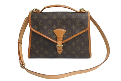 LOUIS VUITTON ルイ ヴィトン 2WAYショルダーバッグ M51122 ベルエア モノグラムキャンバス ブラウン 美品 中古 4c072840
