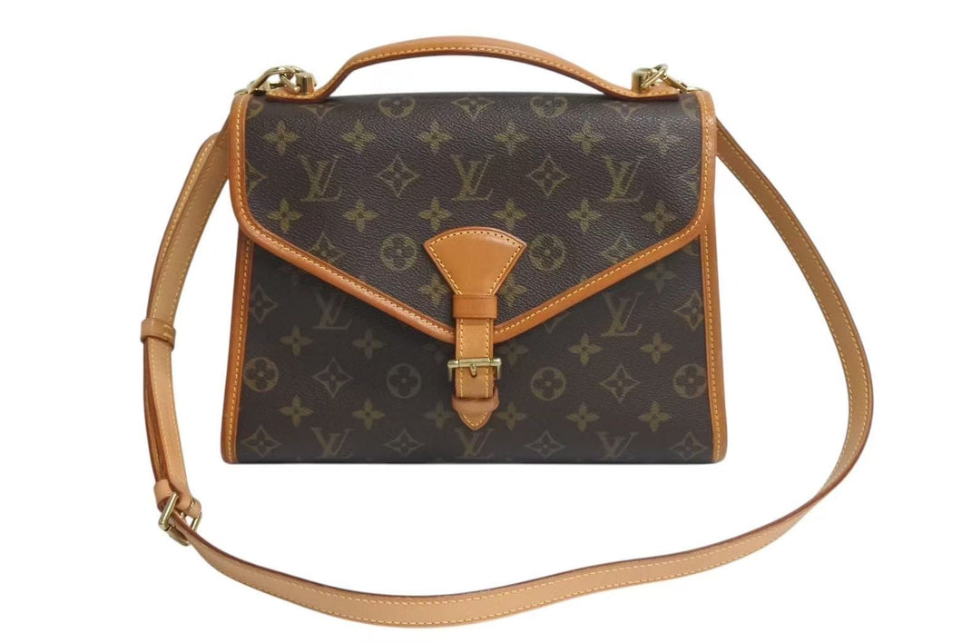 LOUIS VUITTON ルイ ヴィトン 2WAYショルダーバッグ M51122 ベルエア モノグラムキャンバス ブラウン 美品 中古 4c072840