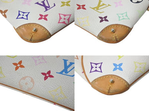 LOUIS VUITTON ルイヴィトン ポシェット ミラMM アクセサリーポーチ M60096 モノグラム マルチカラー ホワイト 良品 中古 4c072848