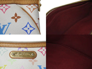 LOUIS VUITTON ルイヴィトン ポシェット ミラMM アクセサリーポーチ M60096 モノグラム マルチカラー ホワイト 良品 中古 4c072848