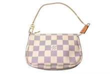 画像をギャラリービューアに読み込む, LOUIS VUITTON ルイヴィトン ミニポシェットアクセソワール アクセサリーポーチ N58010 ダミエアズール ホワイト 良品 中古 4c072850