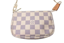 Load image into Gallery viewer, LOUIS VUITTON ルイヴィトン ミニポシェットアクセソワール アクセサリーポーチ N58010 ダミエアズール ホワイト 良品 中古 4c072850