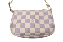 Load image into Gallery viewer, LOUIS VUITTON ルイヴィトン ミニポシェットアクセソワール アクセサリーポーチ N58010 ダミエアズール ホワイト 良品 中古 4c072850