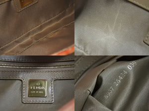 極美品 FENDI フェンディ マンマバケット ワンショルダーバッグ ズッカ柄 総柄 エナメル レザー オレンジ ゴールド金具 中古 4c072851 