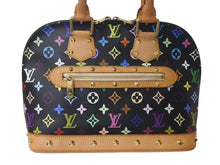 Load image into Gallery viewer, LOUIS VUITTON ルイヴィトン アルマPM ハンドバッグ M40444 モノグラム マルチカラー PVC レザー ブラック 美品 中古 4c072853