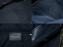 Load image into Gallery viewer, ChristianDior クリスチャンディオール ハンドバッグ PZ1002 トロッター柄 キャンバス レザー ネイビー ゴールド金具 良品 中古 4c072854