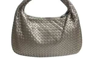 BOTTEGA VENETA ボッテガヴェネタ HOBO ホーボー ワンショルダーバッグ イントレチャート ゴールド レザー 115653 美品 中古 4c072859