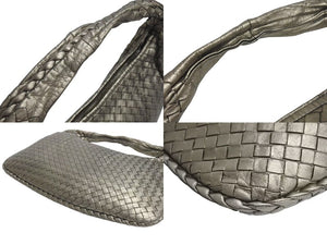 BOTTEGA VENETA ボッテガヴェネタ HOBO ホーボー ワンショルダーバッグ イントレチャート ゴールド レザー 115653 美品 中古 4c072859