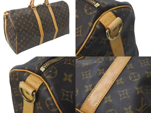 LOUIS VUITTON ルイヴィトン キーポル バンドリエール50 ボストンバッグ M41416 モノグラム PVC レザー ブラウン 美品 中古 4c072862
