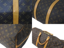 Load image into Gallery viewer, LOUIS VUITTON ルイヴィトン キーポル バンドリエール50 ボストンバッグ M41416 モノグラム PVC レザー ブラウン 美品 中古 4c072862