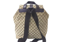 画像をギャラリービューアに読み込む, GUCCI グッチ ジャッキーライン リュックサック バックパック 114551 GGキャンバス レザー ベージュ シルバー金具 美品 中古 4c072867 