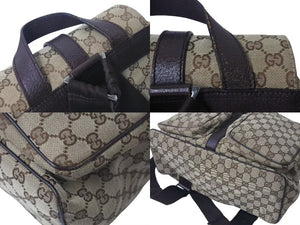 GUCCI グッチ ジャッキーライン リュックサック バックパック 114551 GGキャンバス レザー ベージュ シルバー金具 美品 中古 4c072867 
