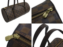 Load image into Gallery viewer, LOUIS VUITTON ルイヴィトン パピヨンGM ハンドバッグ N51303 ダミエ エベヌ ブラウン PVC レザー 美品 中古 4c072868
