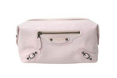 BALENCIAGA バレンシアガ クラッチバッグ 439714 5811 イタリア製 レザー ピンク アンティークゴールド金具 美品 中古 4c072869