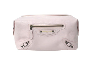 BALENCIAGA バレンシアガ クラッチバッグ 439714 5811 イタリア製 レザー ピンク アンティークゴールド金具 美品 中古 4c072869
