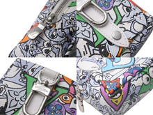 Load image into Gallery viewer, 極美品 LOUIS VUITTON ルイヴィトン モノグラム コミック ビジューサック スクエアード ポーチ M01049 マルチカラー PVC シルバー金具 中古 4c072871