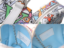 Load image into Gallery viewer, 極美品 LOUIS VUITTON ルイヴィトン モノグラム コミック ビジューサック スクエアード ポーチ M01049 マルチカラー PVC シルバー金具 中古 4c072871