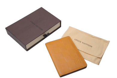 LOUIS VUITTON ルイヴィトン オーガナイザー ダミエアンフィニ カードケース イエロー イニシャル入り M63199 美品 中古 4c072873